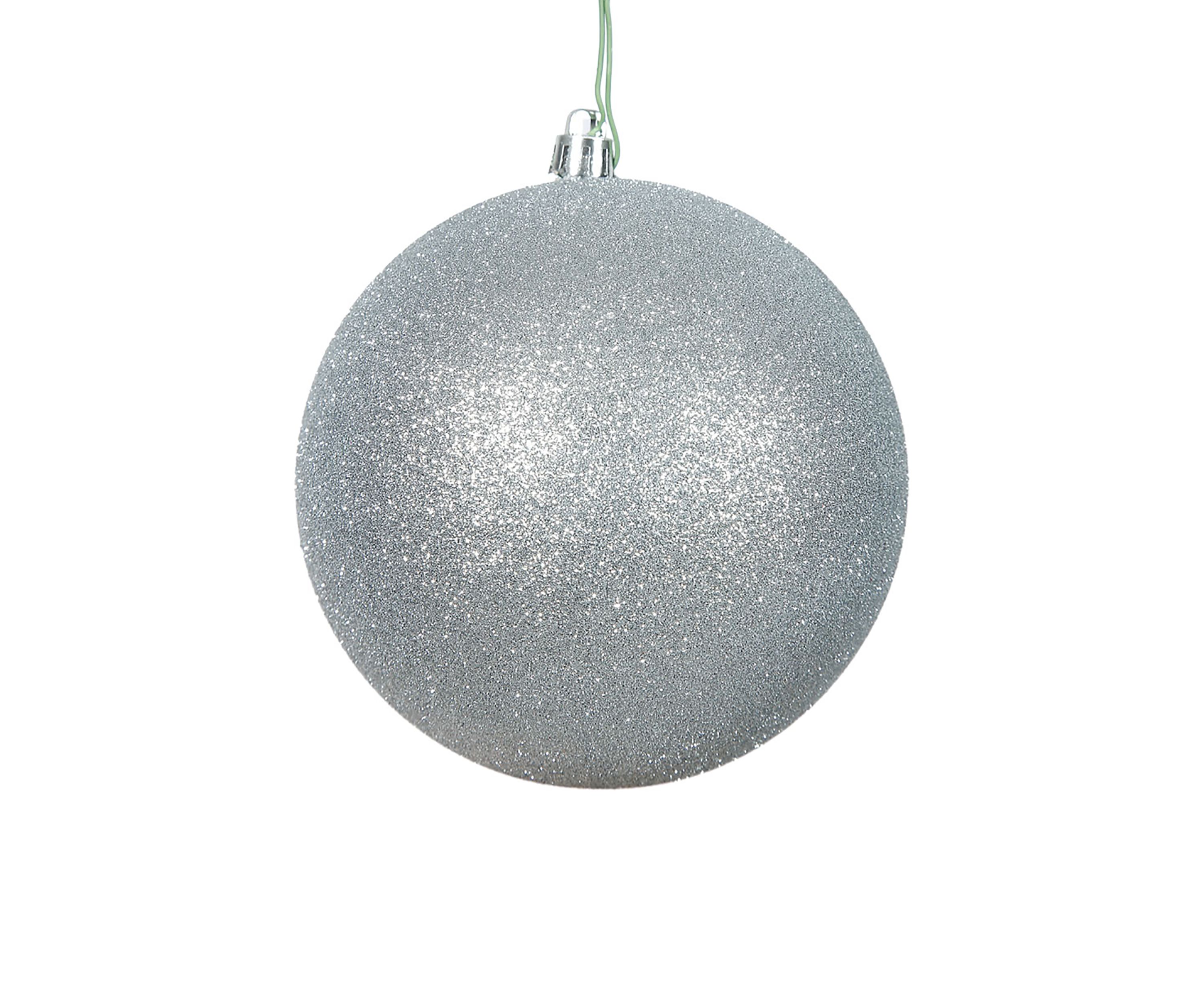 5 Inch Glitter Ball Ornaments - Set of 6 