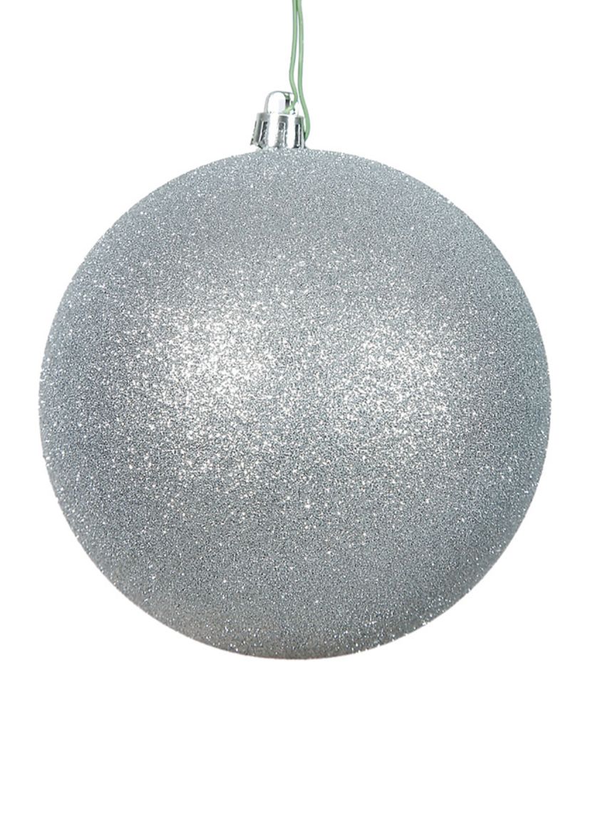 5 Inch Glitter Ball Ornaments - Set of 6 