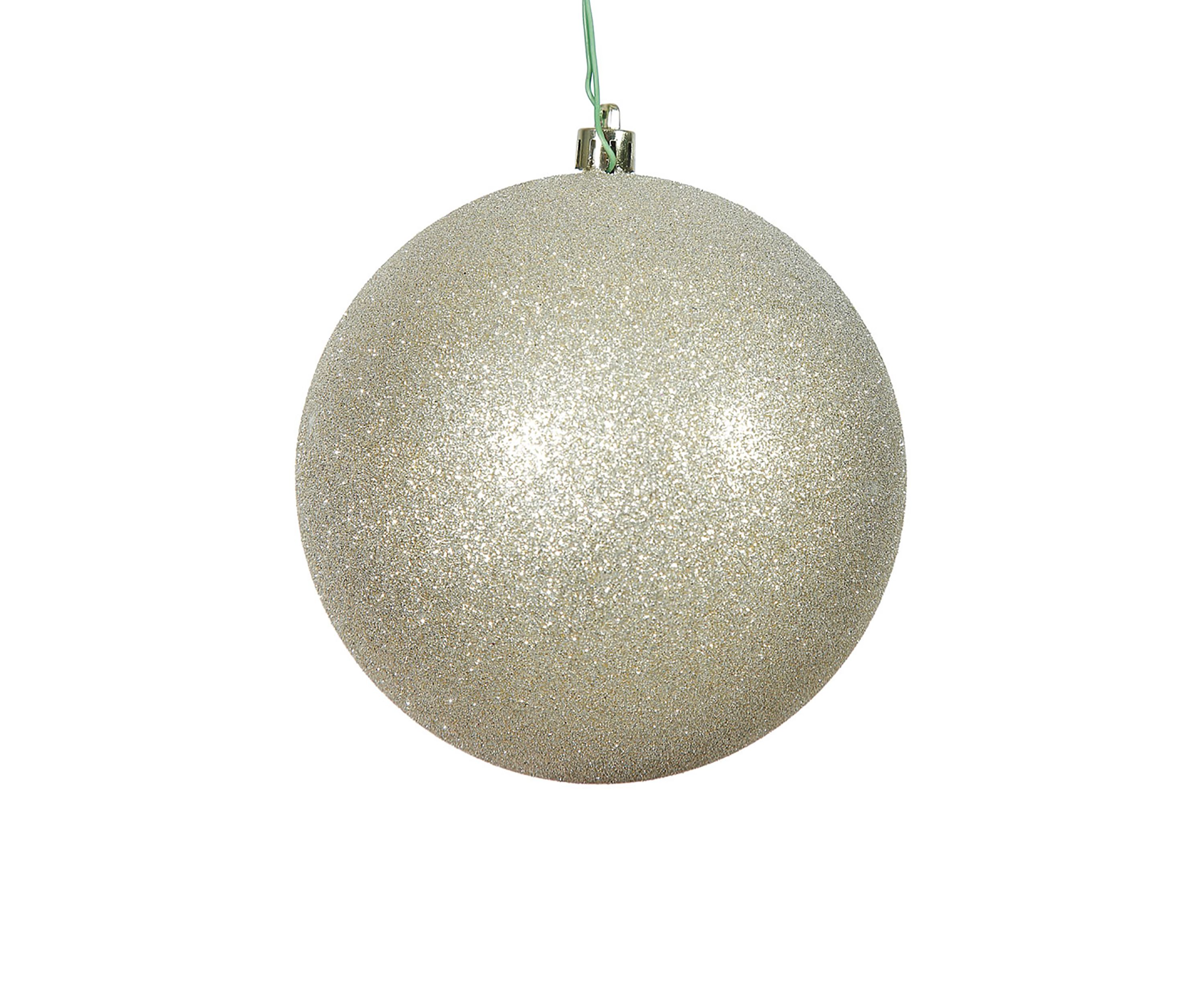 5 Inch Glitter Ball Ornaments - Set of 6 