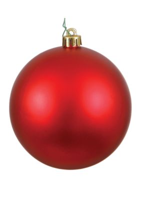 Vickerman 6'' Red Matte Ball Christmas Ornament Set