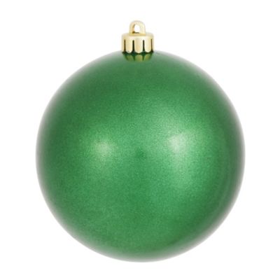 Vickerman 6" Green Candy Ball Ornament, 4 per Bag