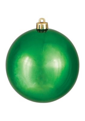 Vickerman Shiny Ball Ornament, Green