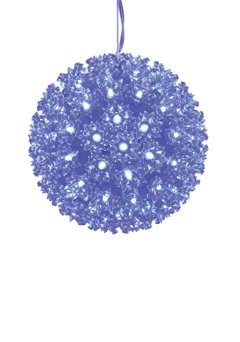 6 Inch Glitter Ball Ornaments - Set of 4 