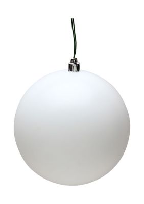 Vickerman Matte Ball Ornament, White