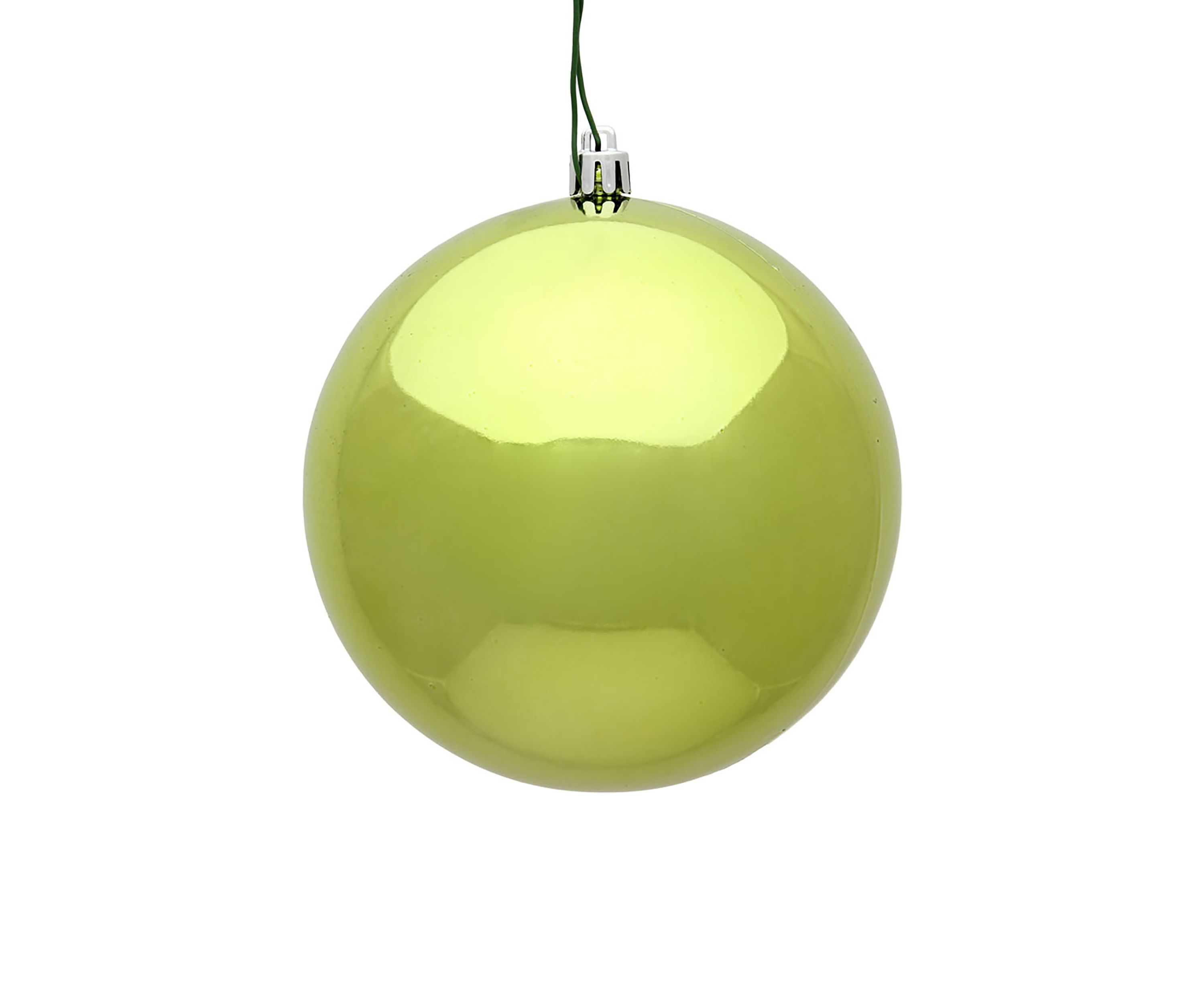 Shiny Lime Green Ball Ornaments