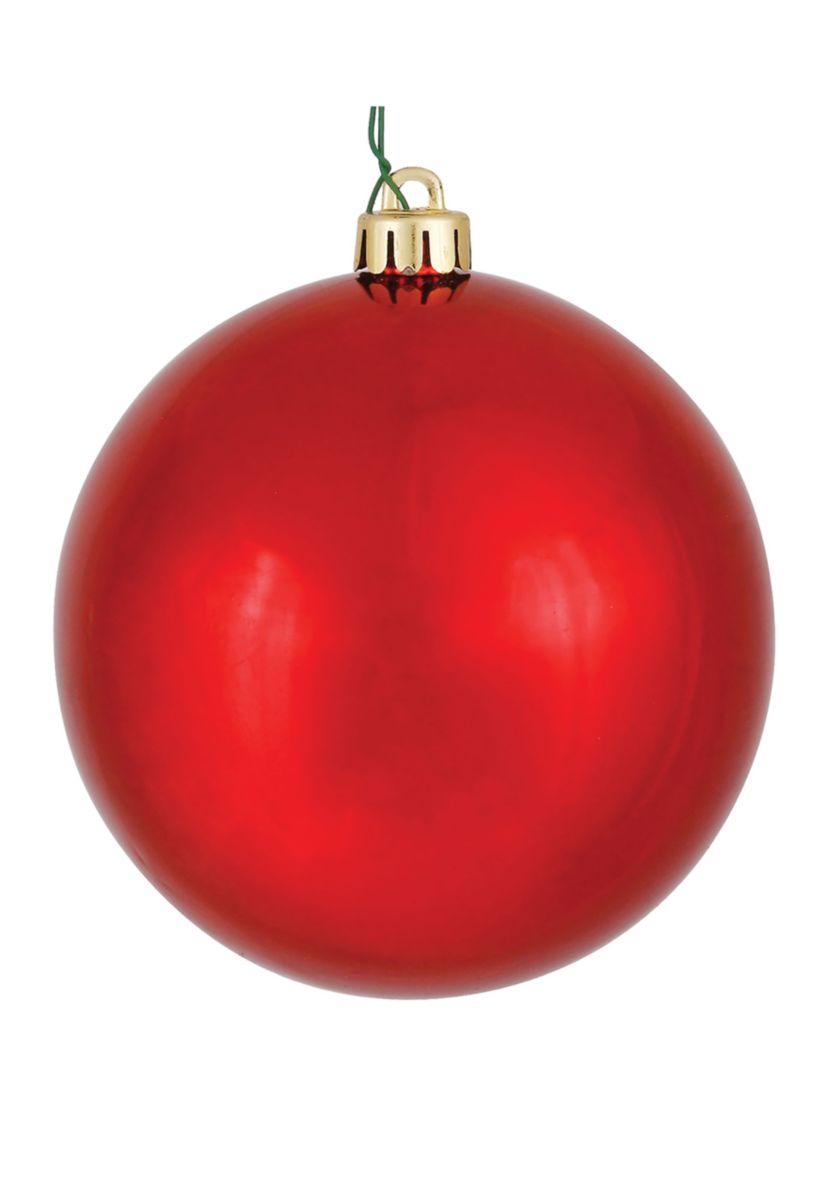 12 Red Shiny Ball Christmas Ornament