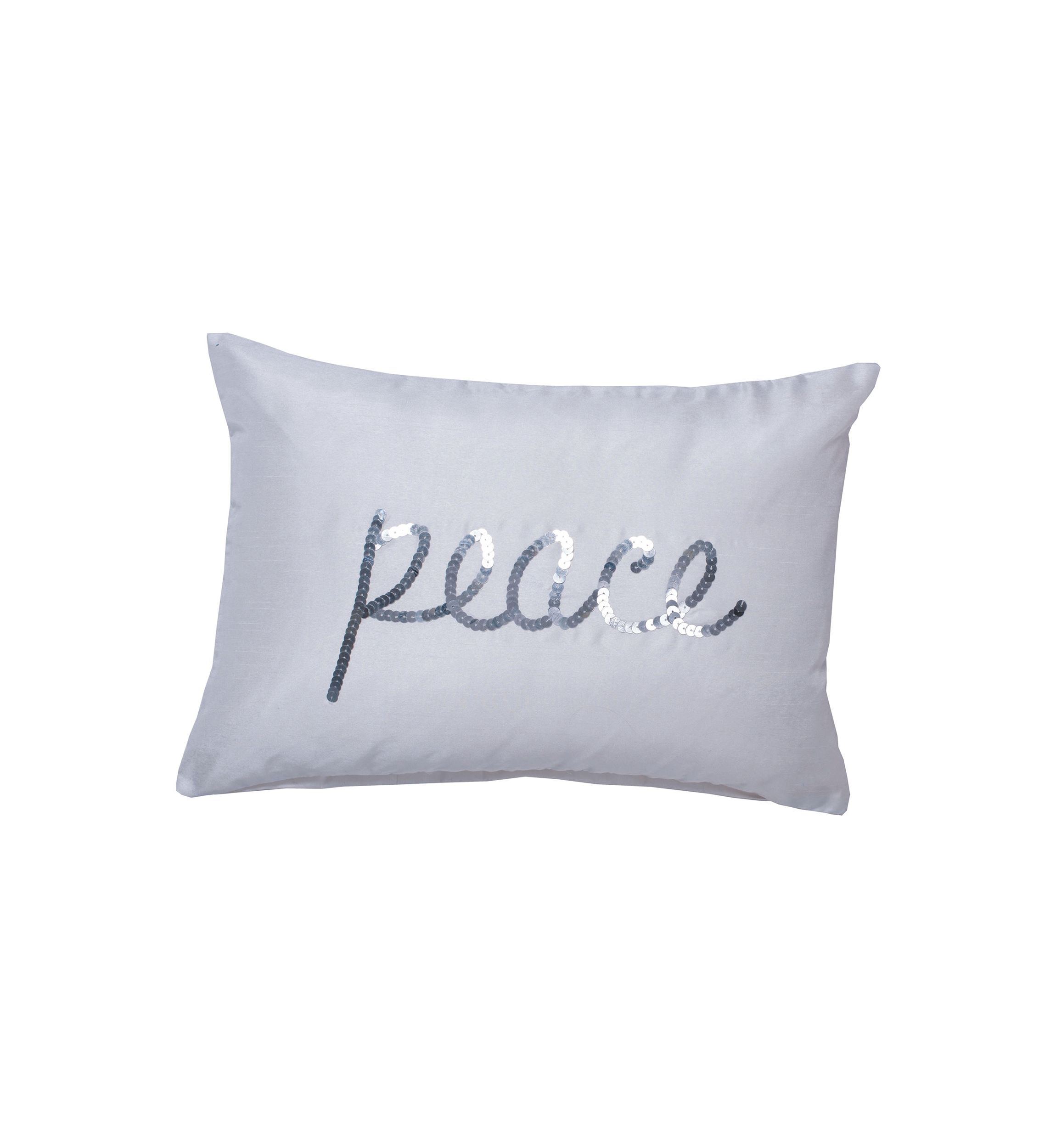 Decorative Sequin Peace Pillow