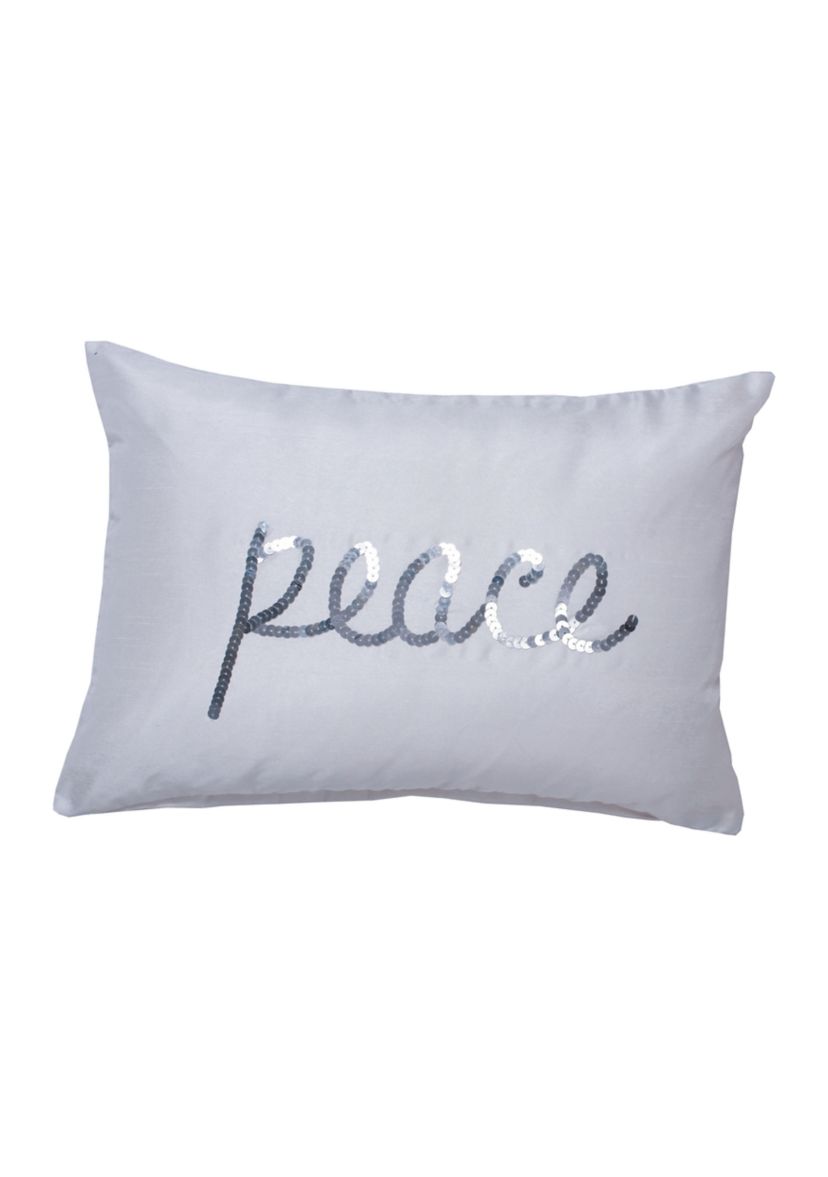 Decorative Sequin Peace Pillow
