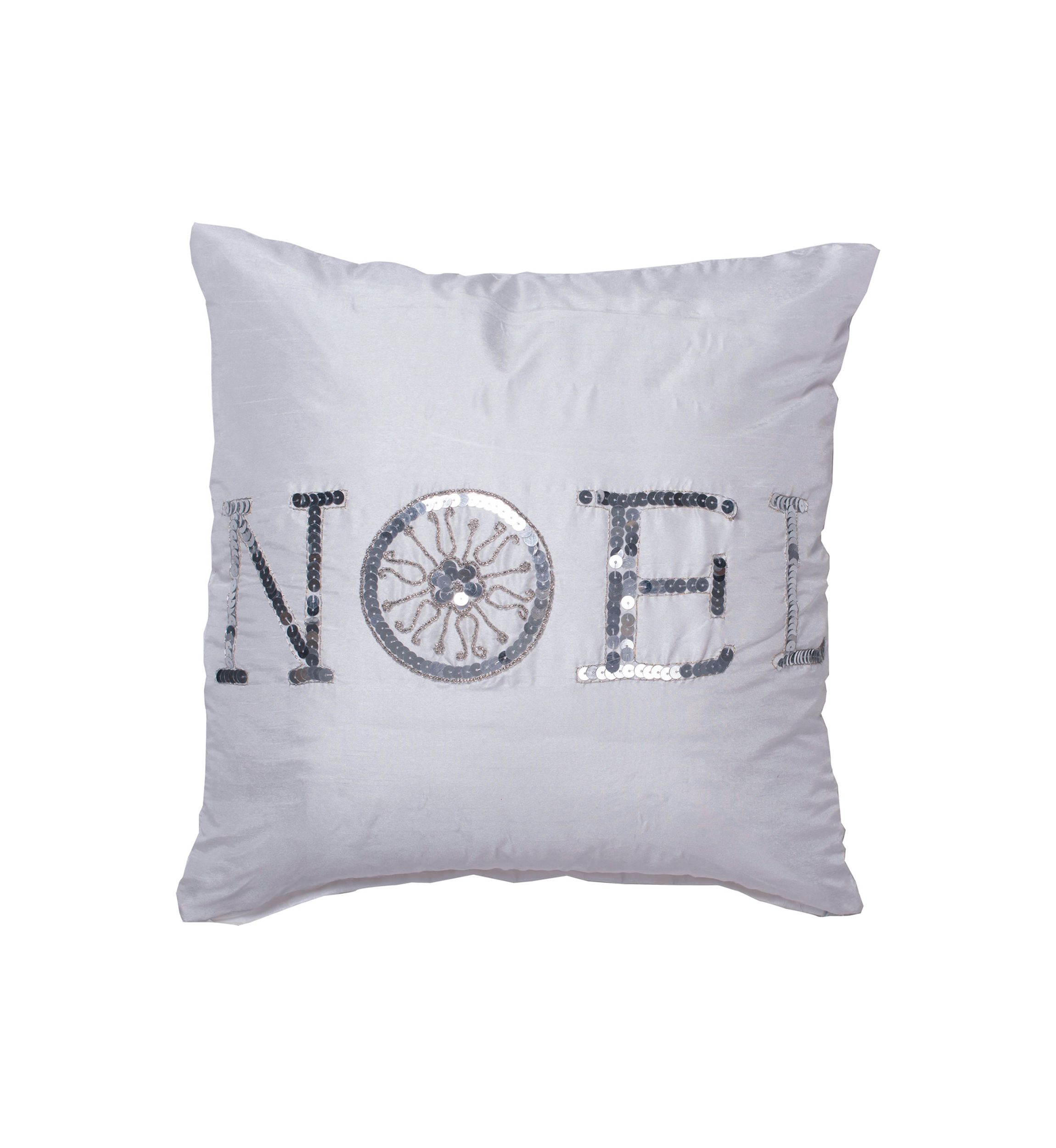Decorative 18 in x 18 in Sequin Noel Pillow