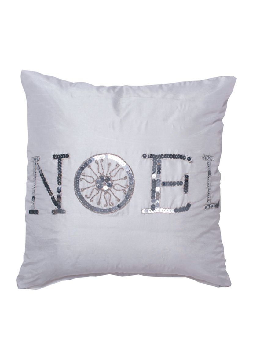 Decorative 18 in x 18 in Sequin Noel Pillow