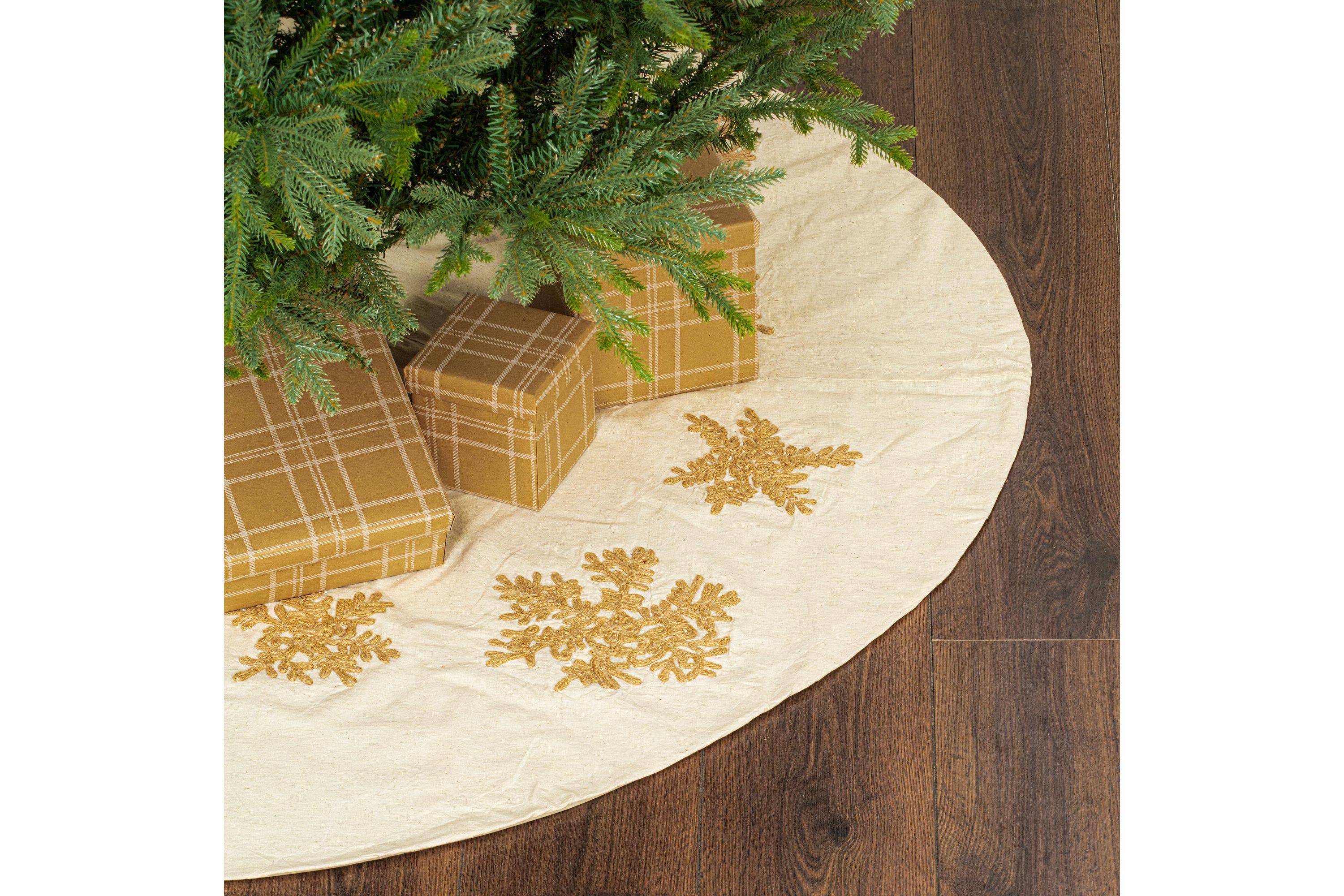 Vickerman Decorative 60" Falling Flakes Collection Christmas Tree Skirt