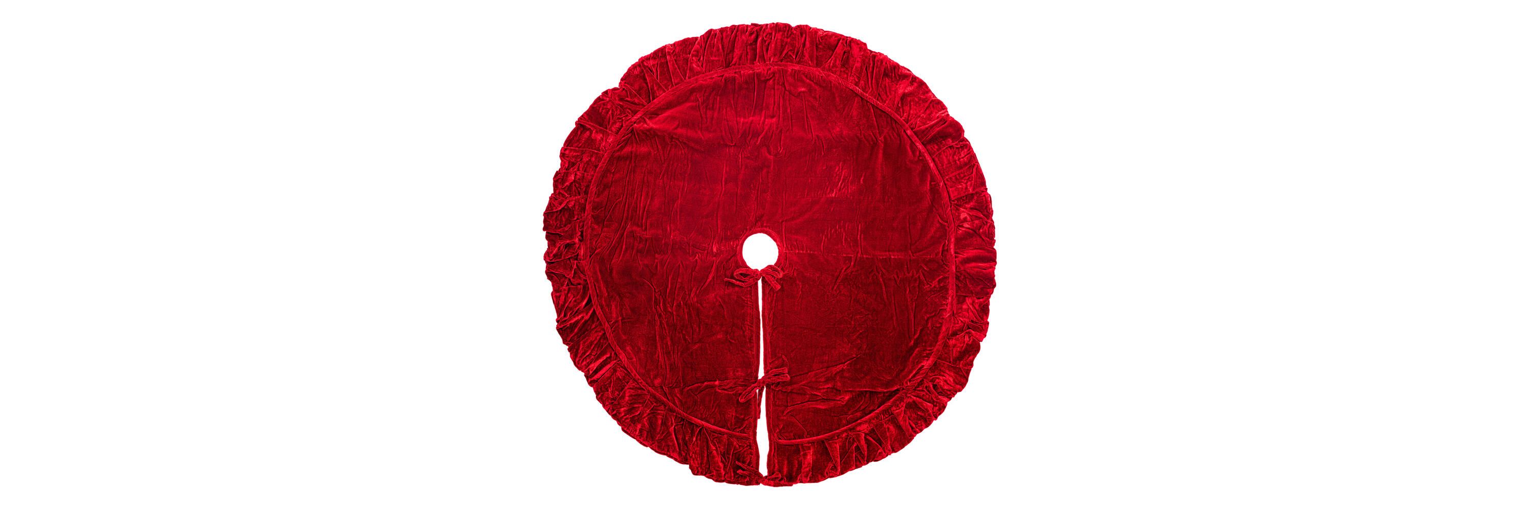 Vickerman 60" Plush Red Velvet Christmas Tree Skirt