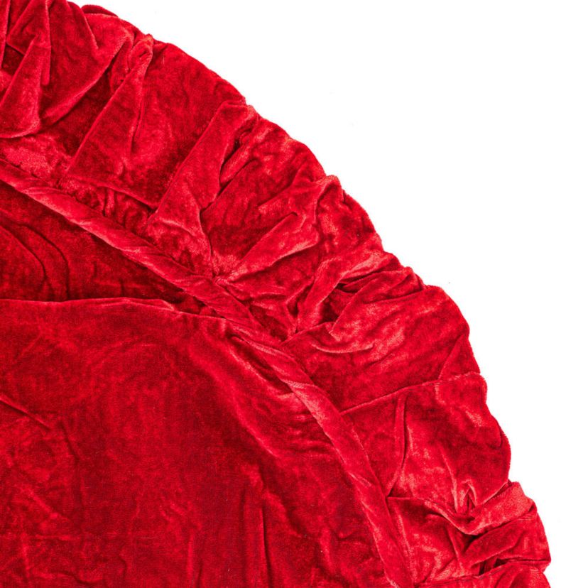 Vickerman 60" Plush Red Velvet Christmas Tree Skirt