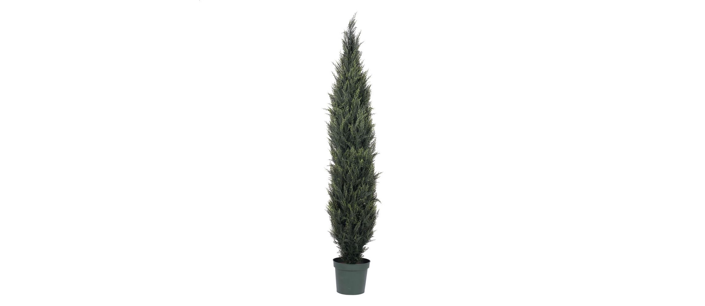 Vickerman 7 Artificial UV Resistant Pond Cypress Tree in Two Tone Green Pot.