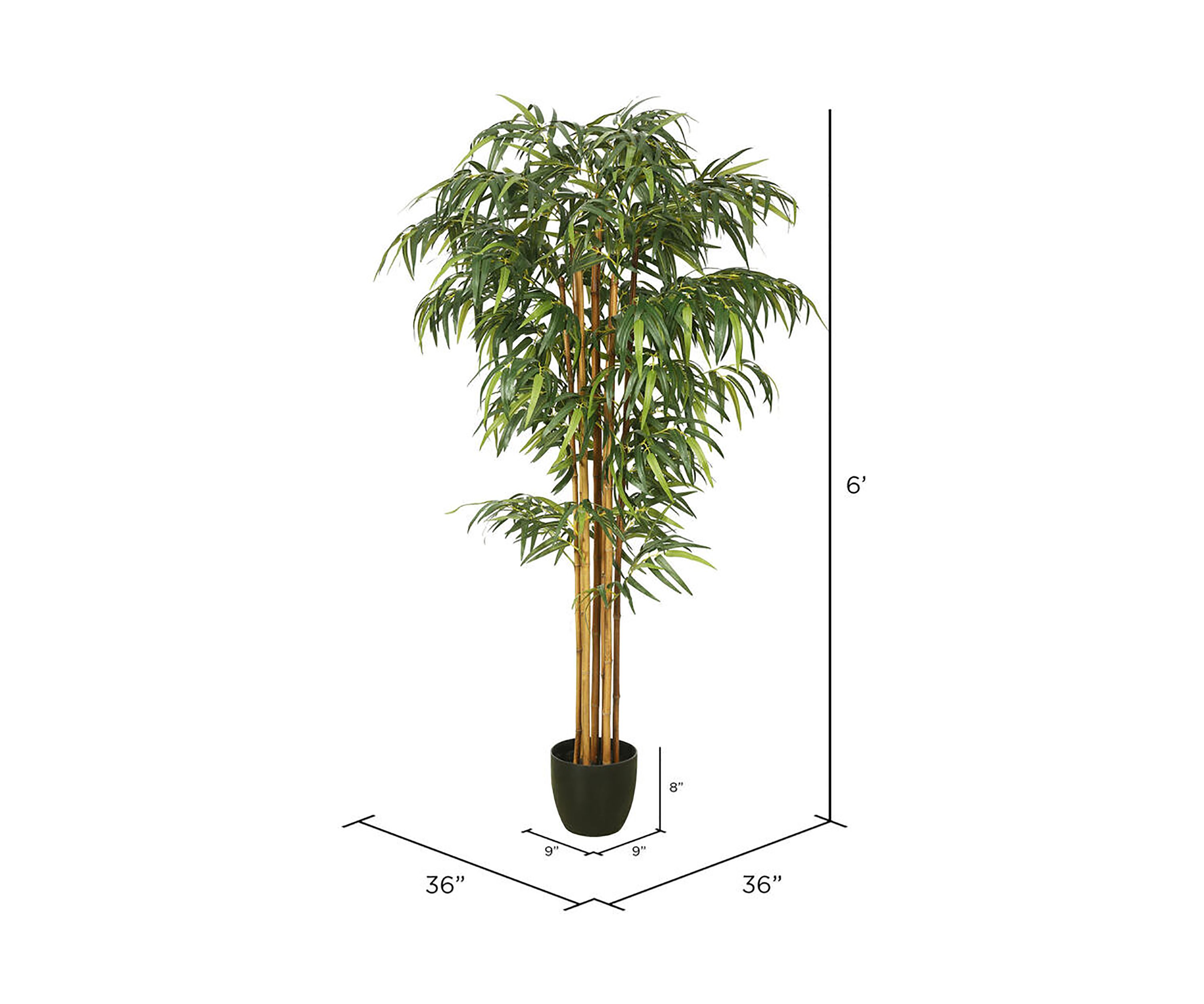 Vickerman 6 Artificial Green Bamboo Tree.