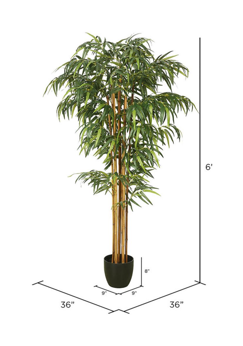 Vickerman 6 Artificial Green Bamboo Tree.