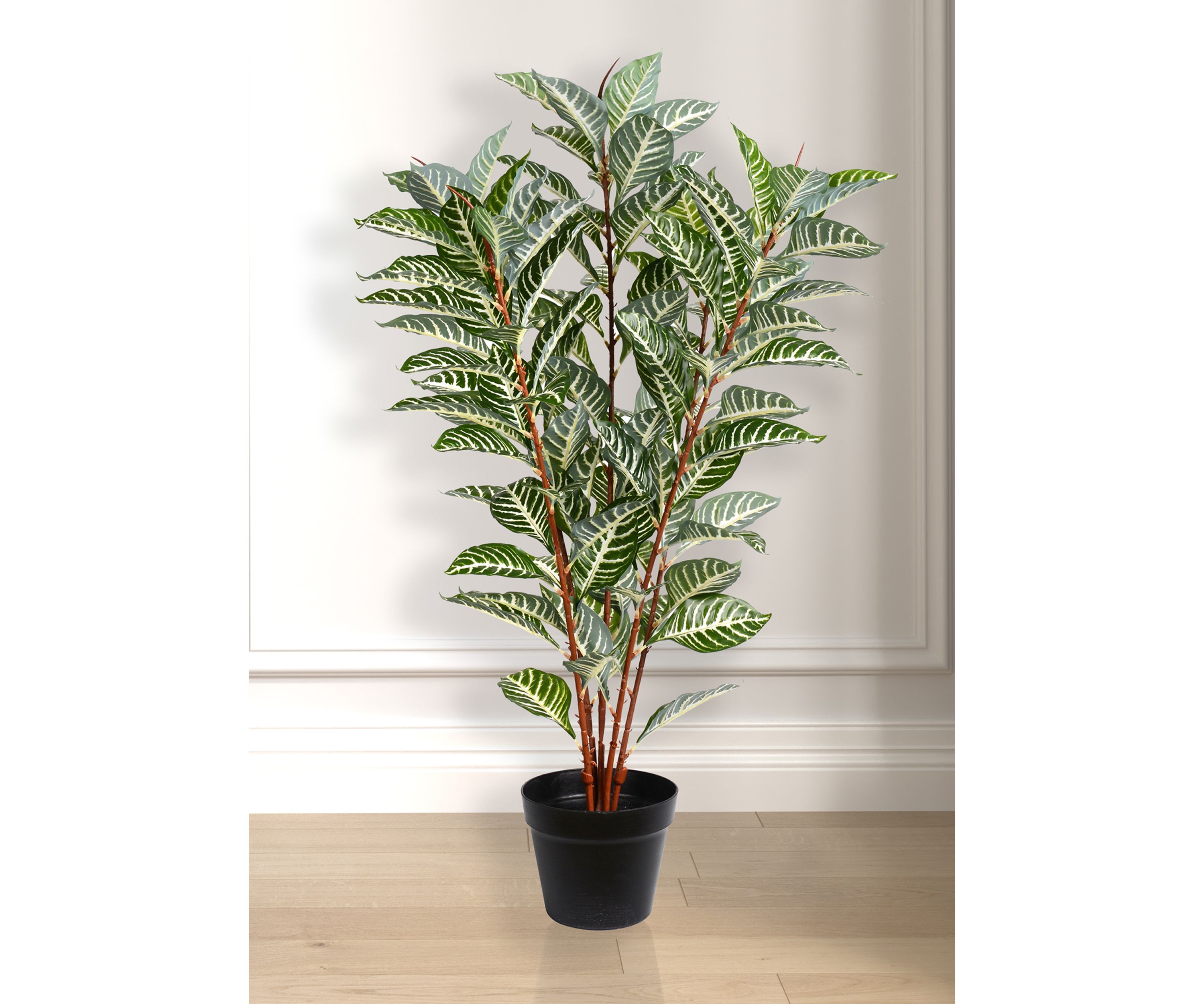Green Real Touch Zebra Plant