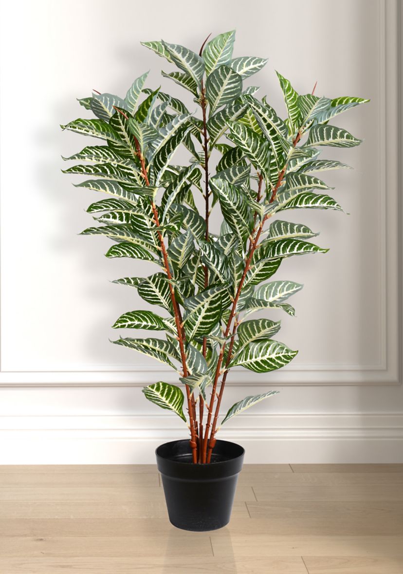 Green Real Touch Zebra Plant