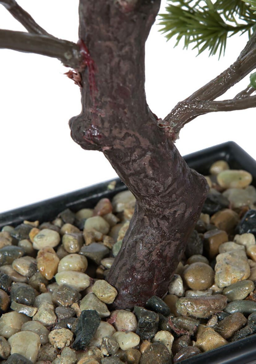 Vickerman 12" Artificial Potted Pine Bonsai Tree.