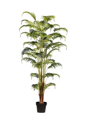 Vickerman 70" Artificial Potted Fern Palm Real Touch Leaves, Green