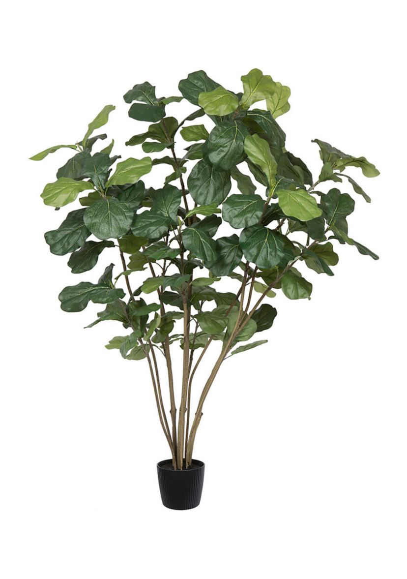 Vickerman 5 Artificial Green Potted Fiddle Tree.