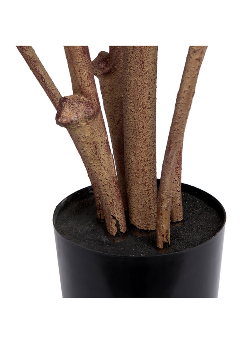 Vickerman 7 Potted Artificial Green Rubber Tree.