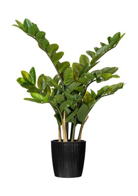 Vickerman 28" Potted Green Zamifolia Artificial Bush