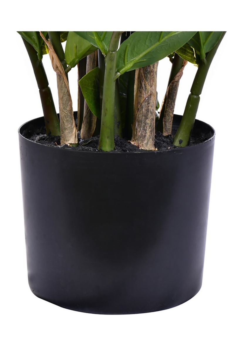 Vickerman 28" Potted Green Zamifolia Artificial Bush.