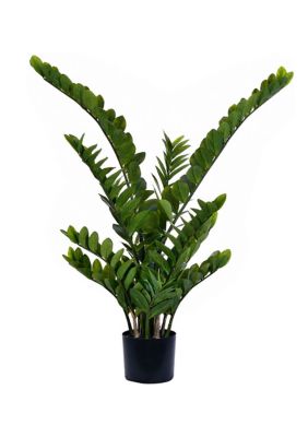 Vickerman Potted Zamifolia Artificial Bush, Green