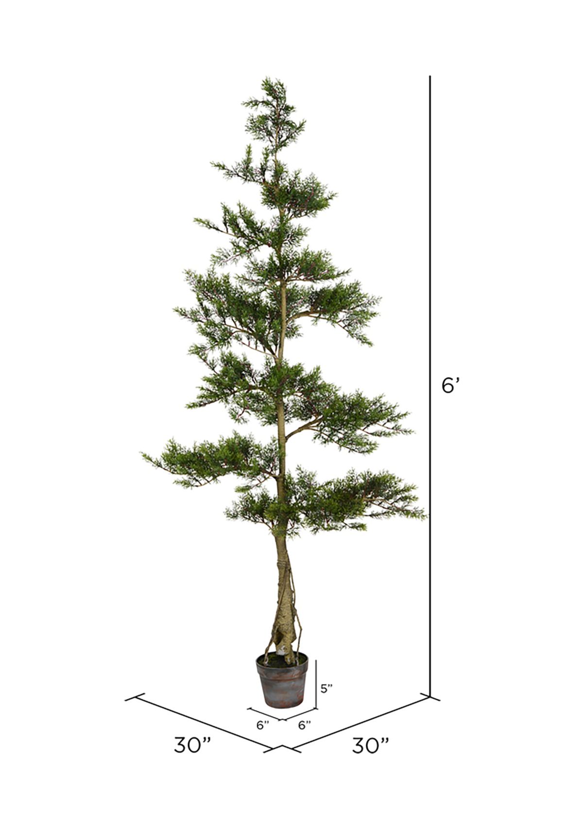 Artificial Potted Cedar Tree.