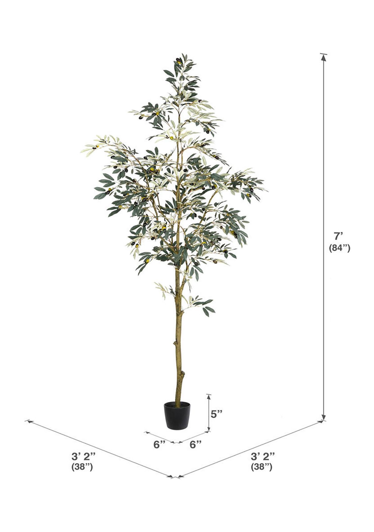 Vickerman 7 Artificial Potted Olive Tree.