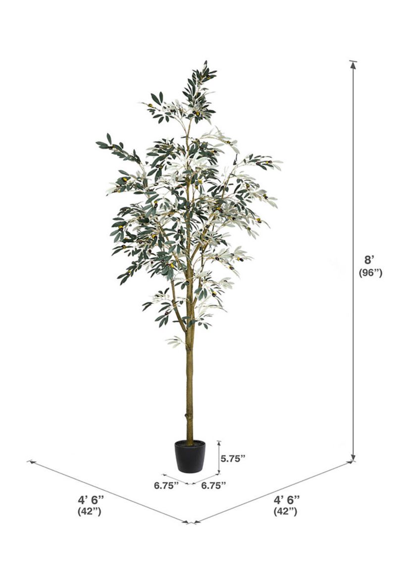 Vickerman 8 Artificial Potted Olive Tree.