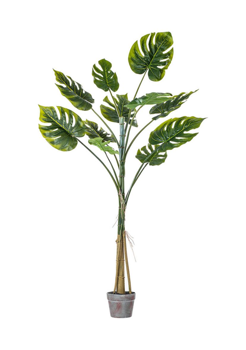 Vickerman 54" Artificial Potted Grand Split Philodendron Tree.