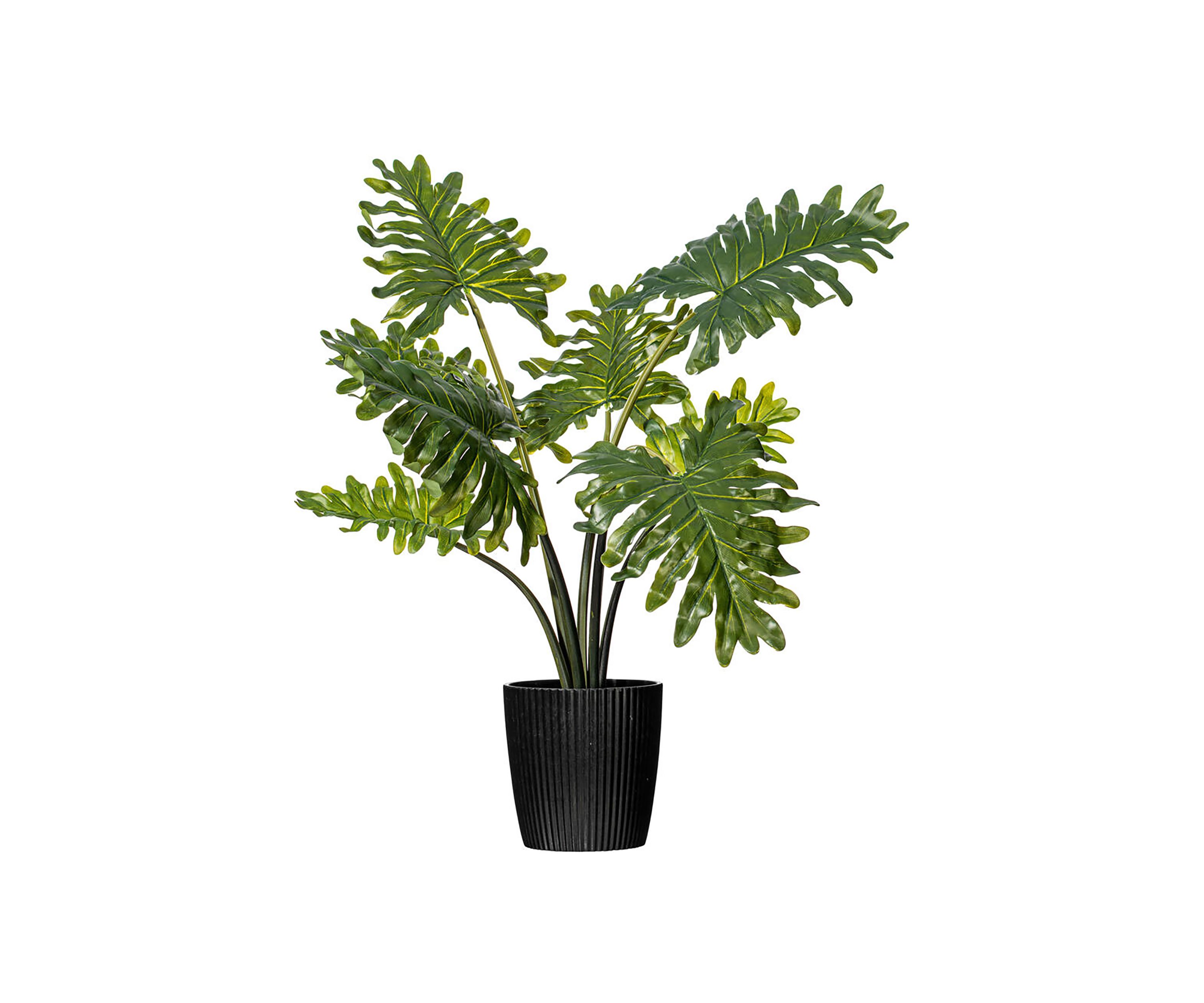 Vickerman 25" Artificial Potted Grand Philodendron Bush.