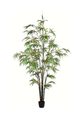 Vickerman 6' Artificial Potted Black Japanese Bamboo Tree, Green