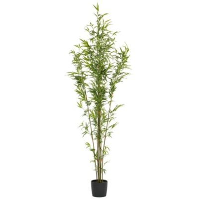 Vickerman 7' Artificial Potted Mini Bamboo Tree, Green