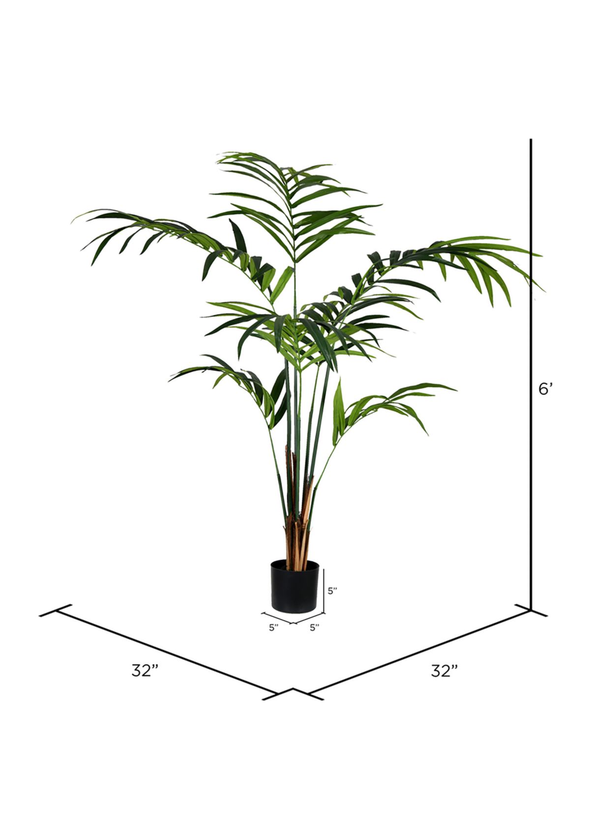 Vickerman 6 Artificial Potted Kentia Palm.