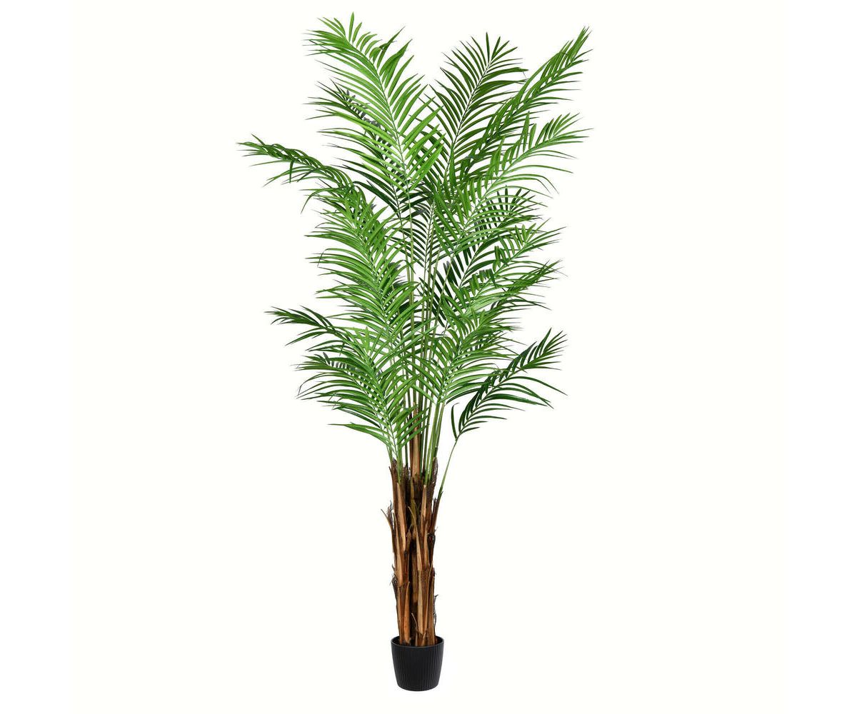 Vickerman 7 Artificial Potted Giant Areca Palm Tree.