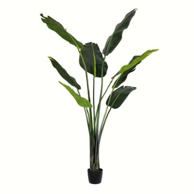 Vickerman 5' Artificial Potted Travellers Palm Tree, Green