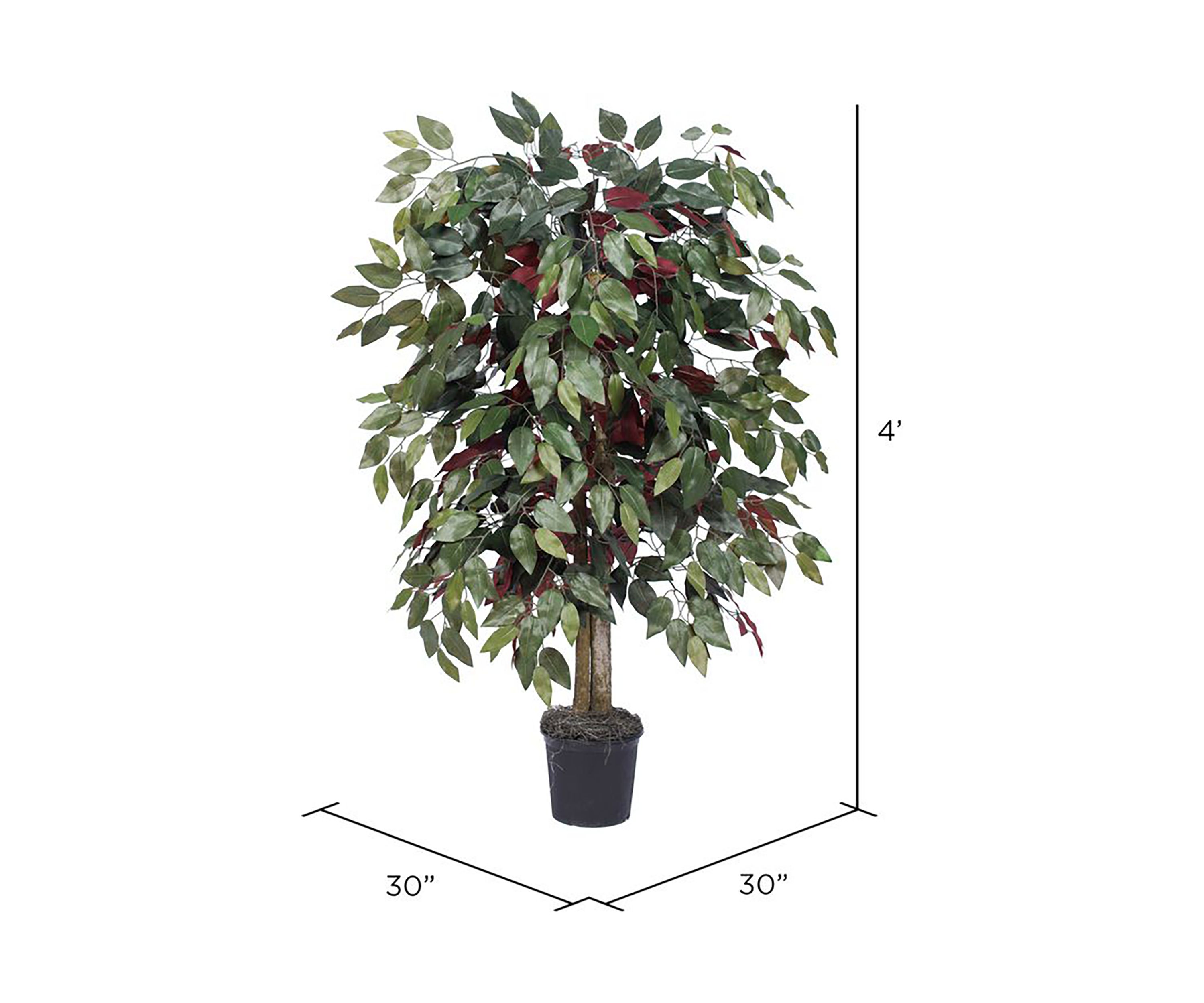 Artificial Capensia Bush, Plastic Pot.