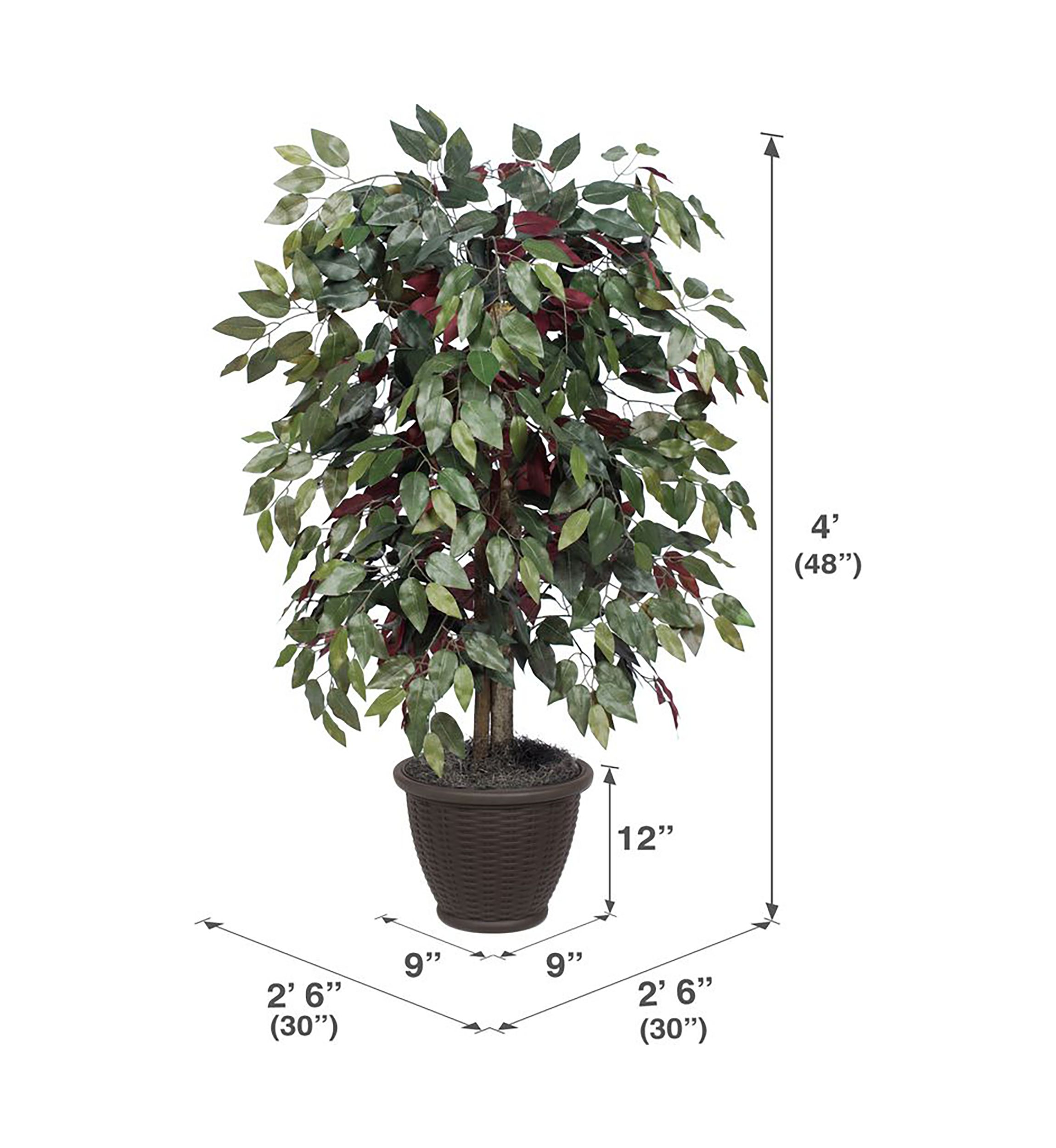 Artificial Capensia Bush, Plastic Container.