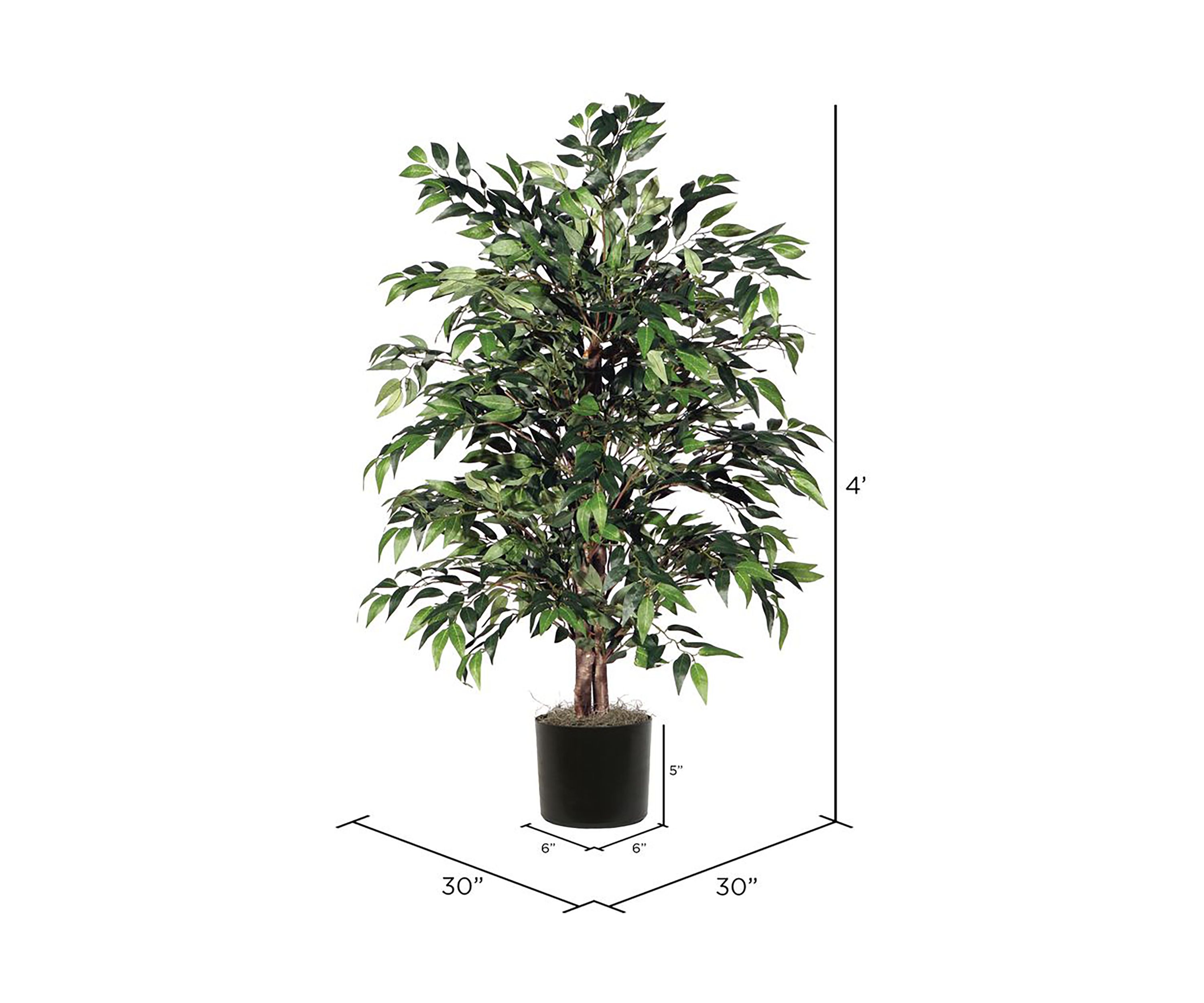 Artificial Smilax Bush, Plastic Pot.