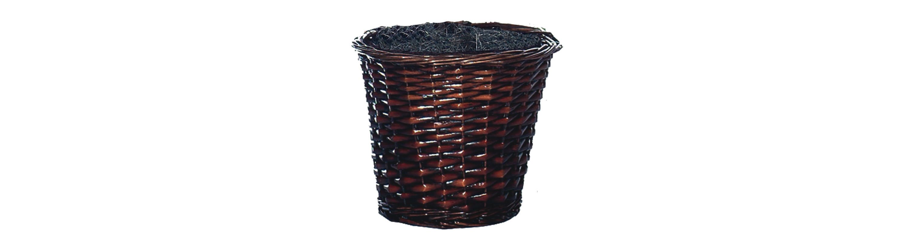 Artificial Smilax Bush, Rattan Basket