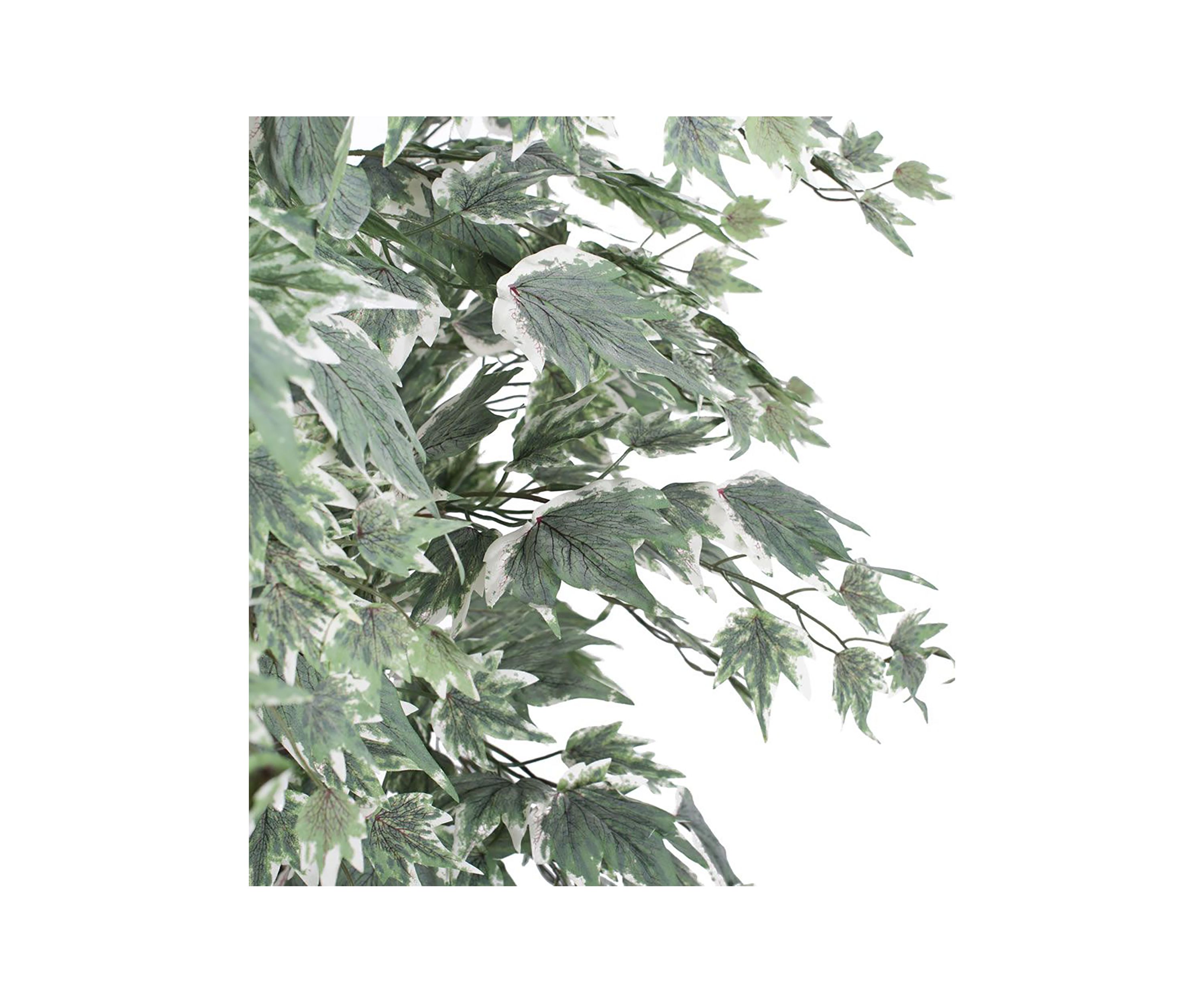 Artificial Silver Maple Bush, Plastic Pot.