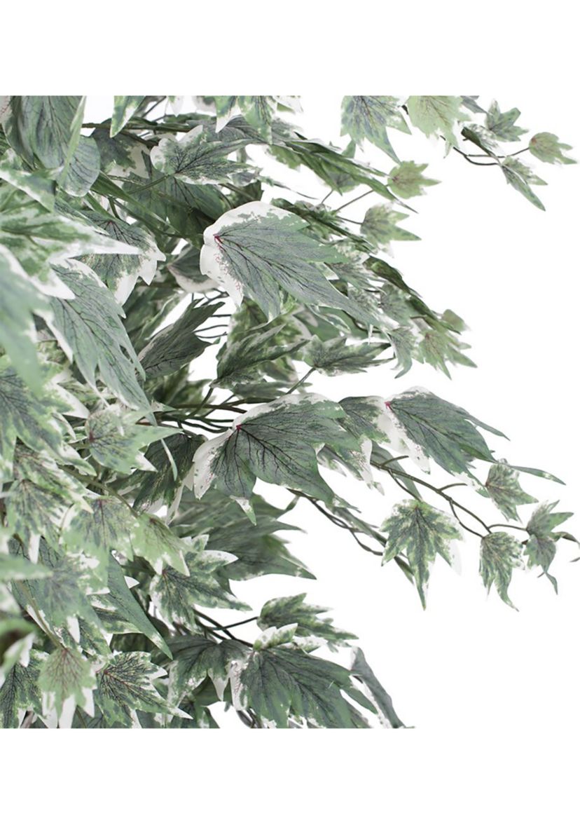Artificial Silver Maple Bush, Plastic Pot.
