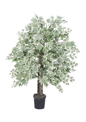 Vickerman Artificial Frosted Maple Bush, Plastic Pot