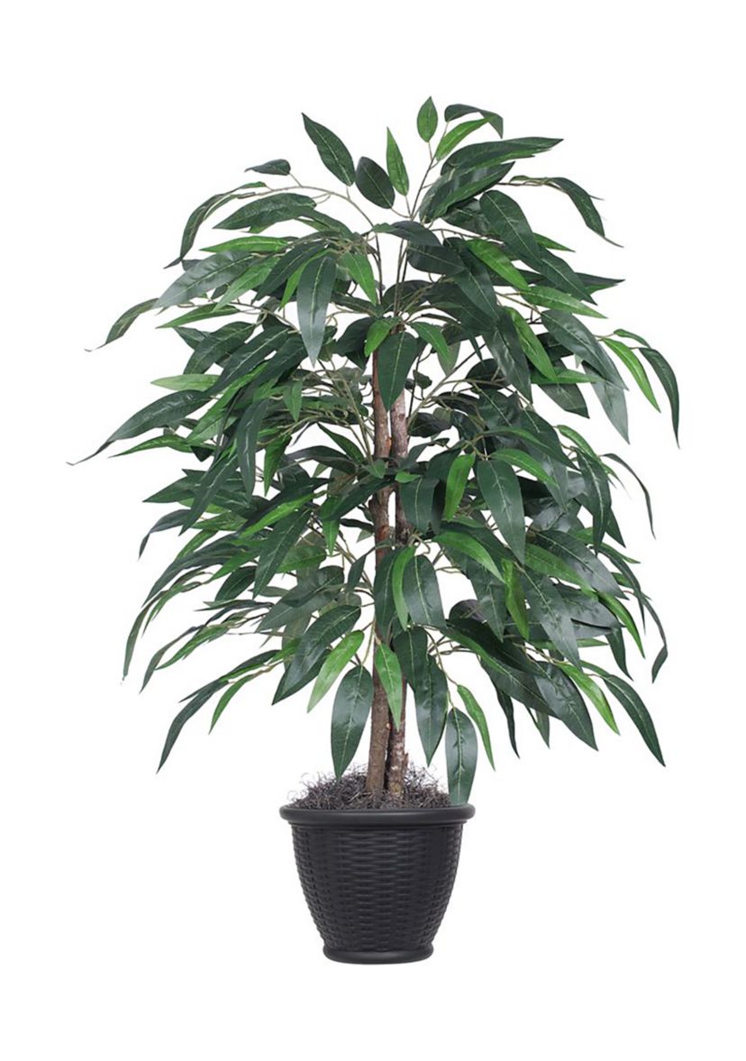 Artificial Mango Bush, Plastic Container.