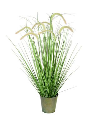 Artificial Potted Grass and Cattails.