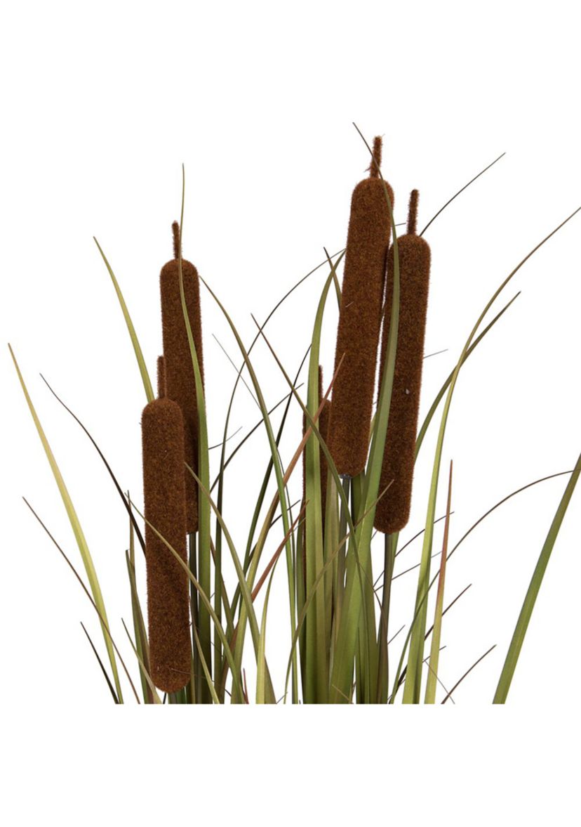 Artificial Potted Grass with Cattails.