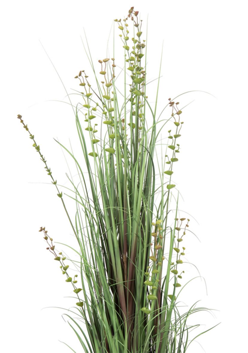 Vickerman 60" Artificial Potted Green Grass and Eucalyptus.